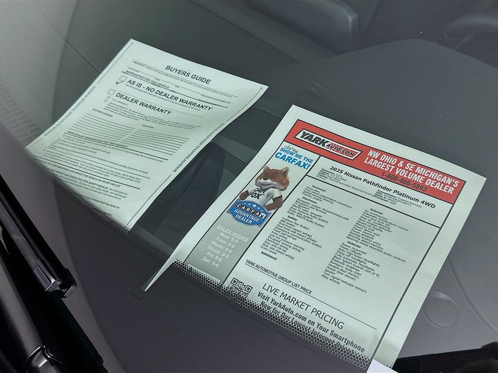 Certified 2025 Nissan Pathfinder Platinum AWD/4WD image 14
