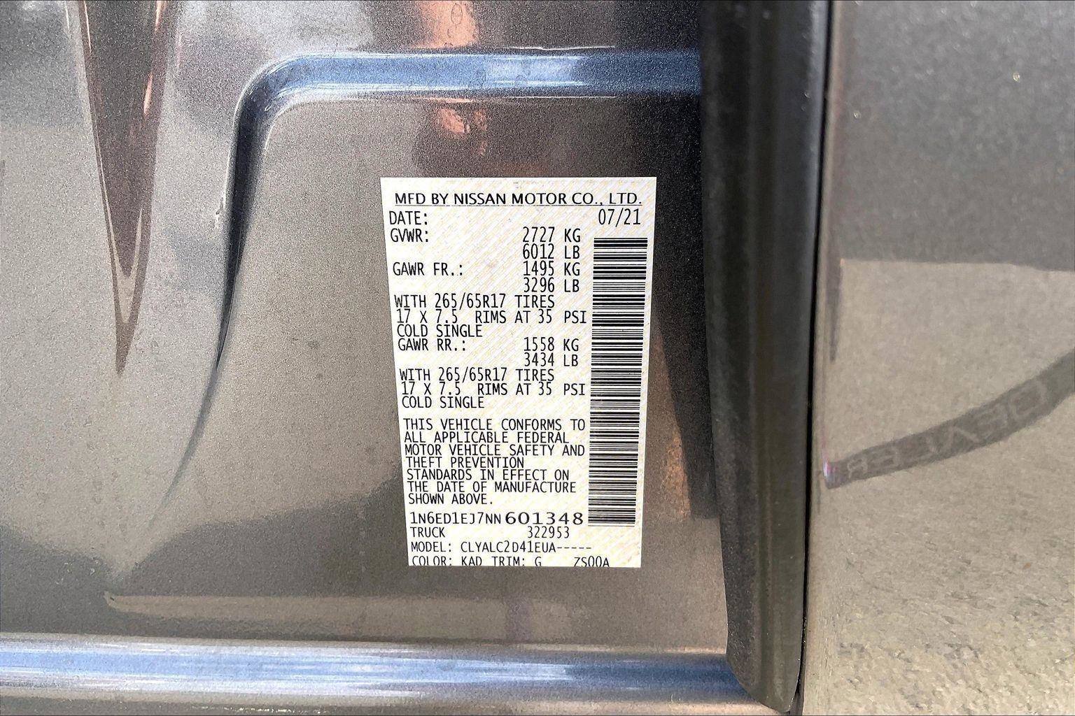 Certified 2022 Nissan Frontier SV image 34