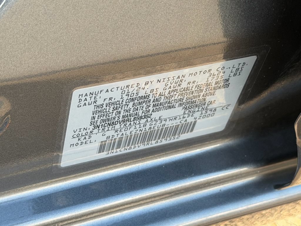 Certified 2024 Nissan Versa S w/ Trunk Package FWD image 19