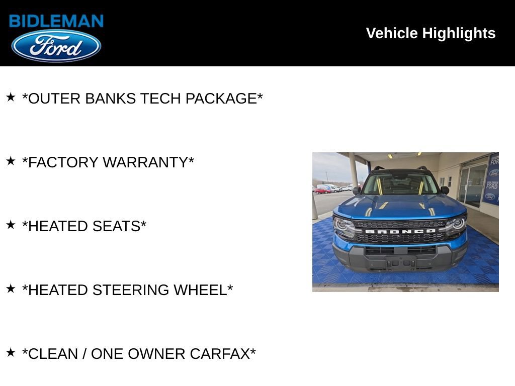 Used 2025 Ford Bronco Sport Outer Banks w/ Outer Banks Tech Package+ AWD/4WD image 10