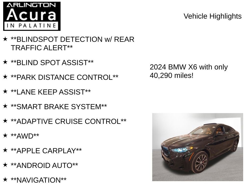 Used 2024 BMW X6 xDrive40i w/ Premium Package AWD/4WD image 8