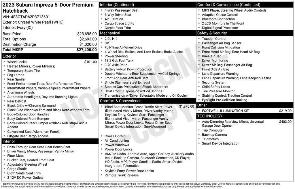 Used 2023 Subaru Impreza Premium image 11