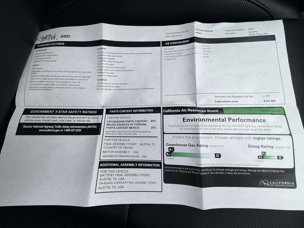 Used 2024 Tesla Cybertruck AWD Crew Cab image 19