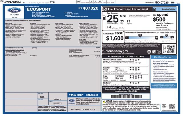 Used 2021 Ford EcoSport S AWD/4WD image 27