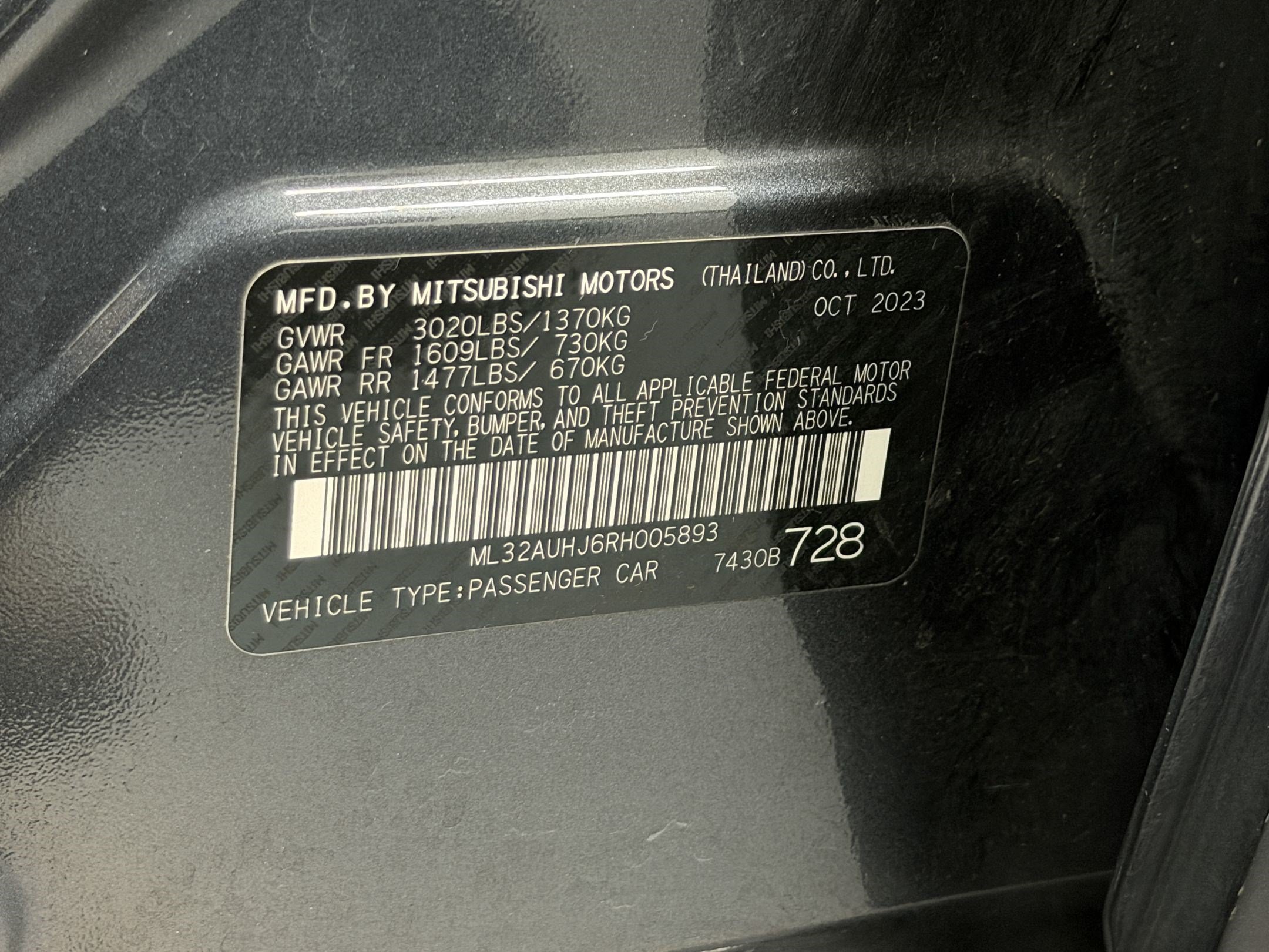 Used 2024 Mitsubishi Mirage ES FWD image 24