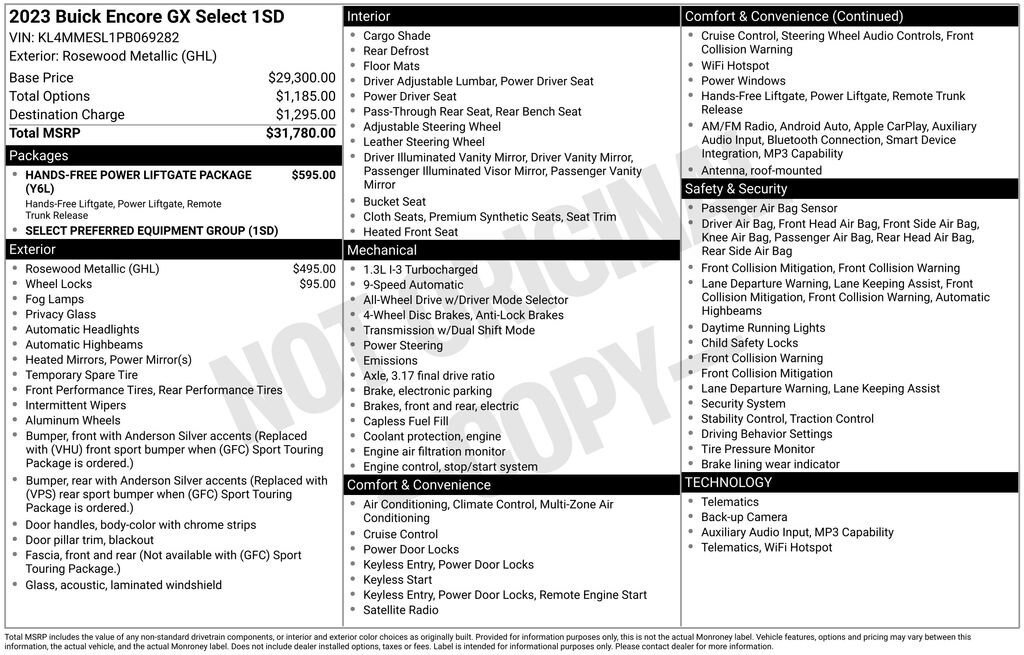Certified 2023 Buick Encore GX Select AWD/4WD image 11