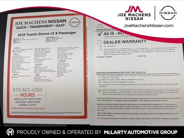 Used 2025 Toyota Sienna LE image 32