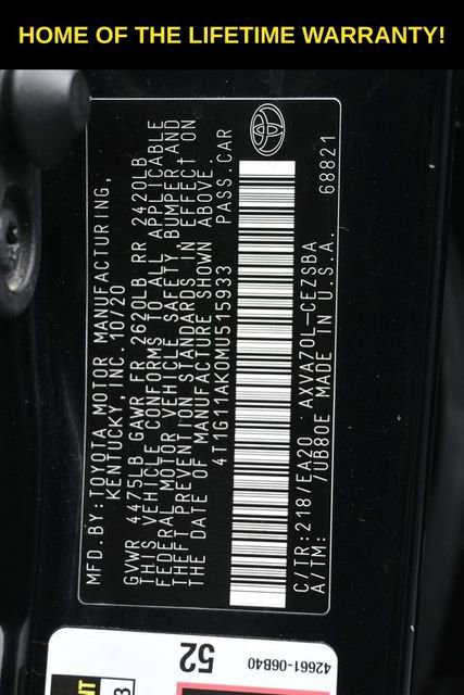 Used 2021 Toyota Camry SE FWD image 47