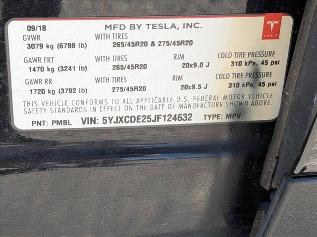 Used 2018 Tesla Model X 100D AWD/4WD image 15