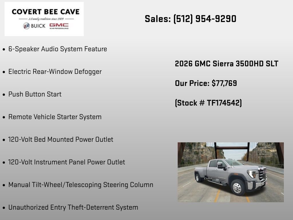 New 2026 GMC Sierra 3500 SLT w/ Texas SLT Premium Package image 24