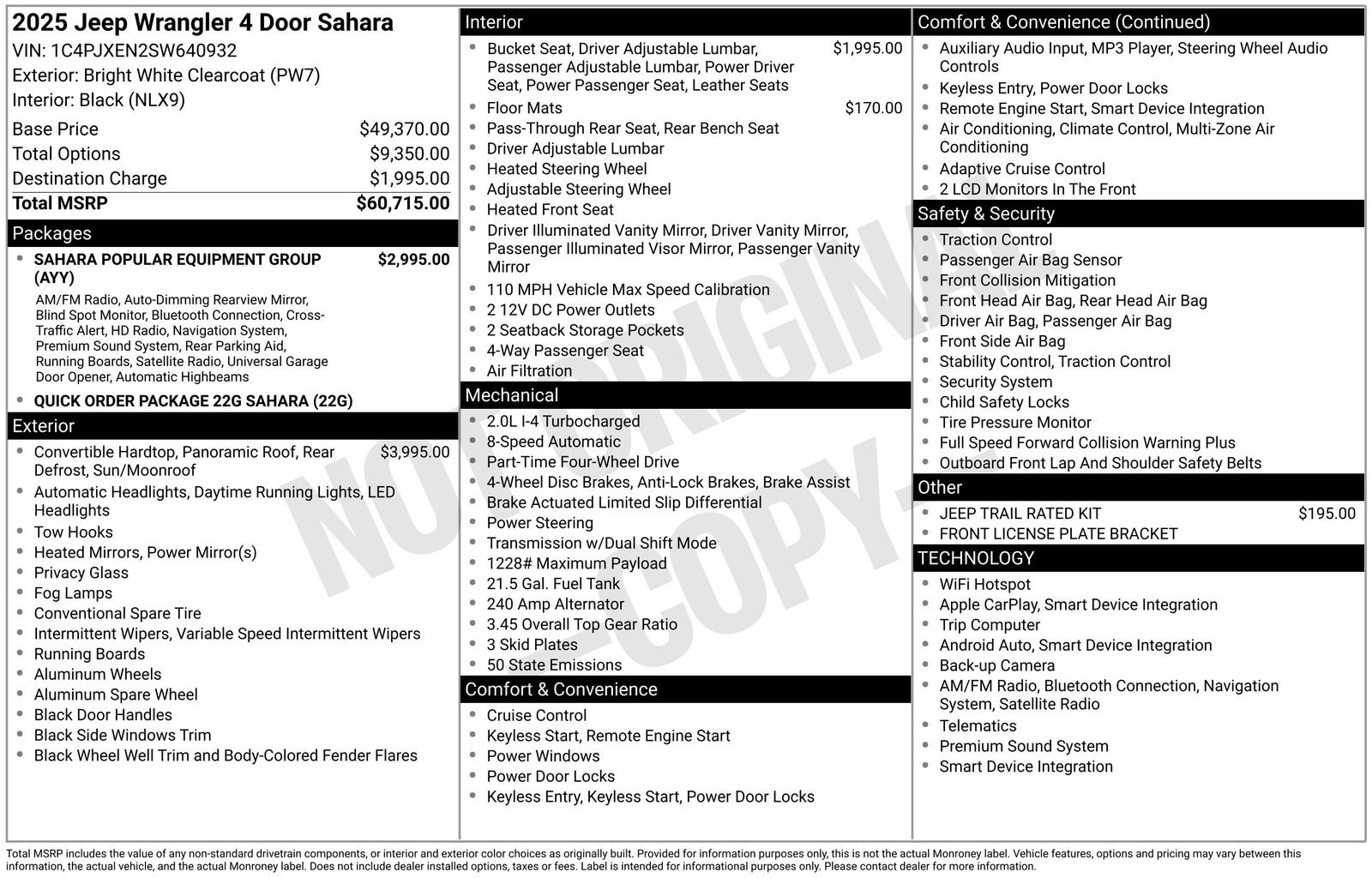New 2025 Jeep Wrangler Unlimited Sahara AWD/4WD image 30