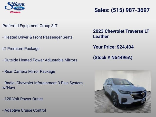 Used 2023 Chevrolet Traverse LT w/ LT Premium Package image 7