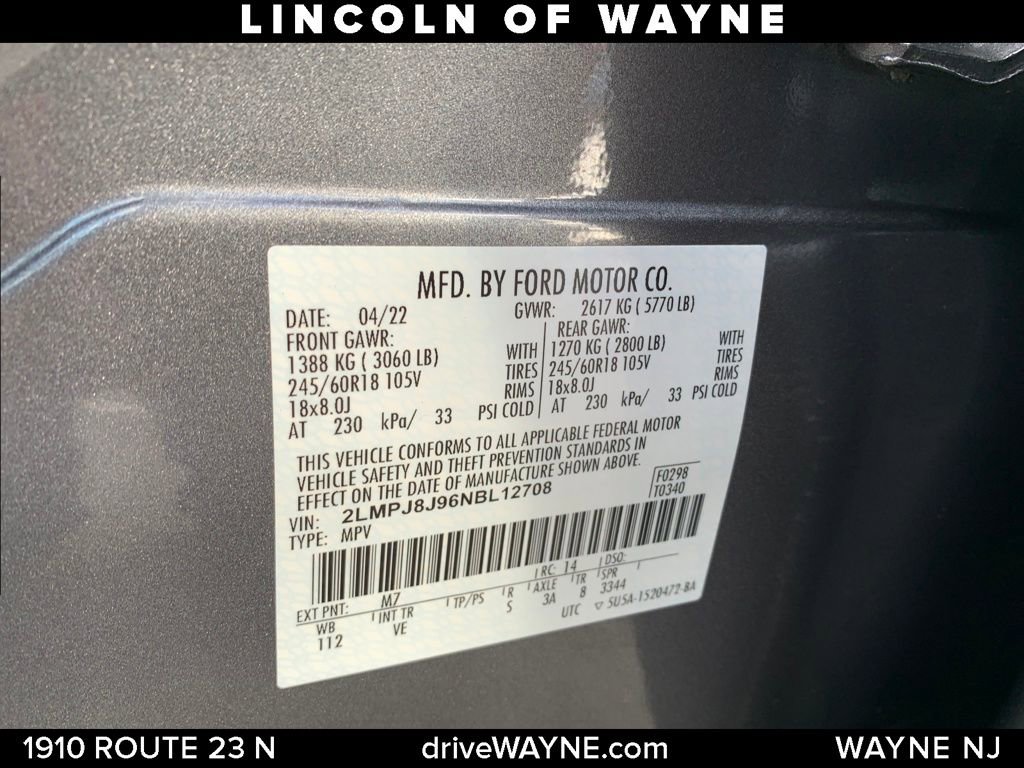 Certified 2022 Lincoln Nautilus AWD image 27