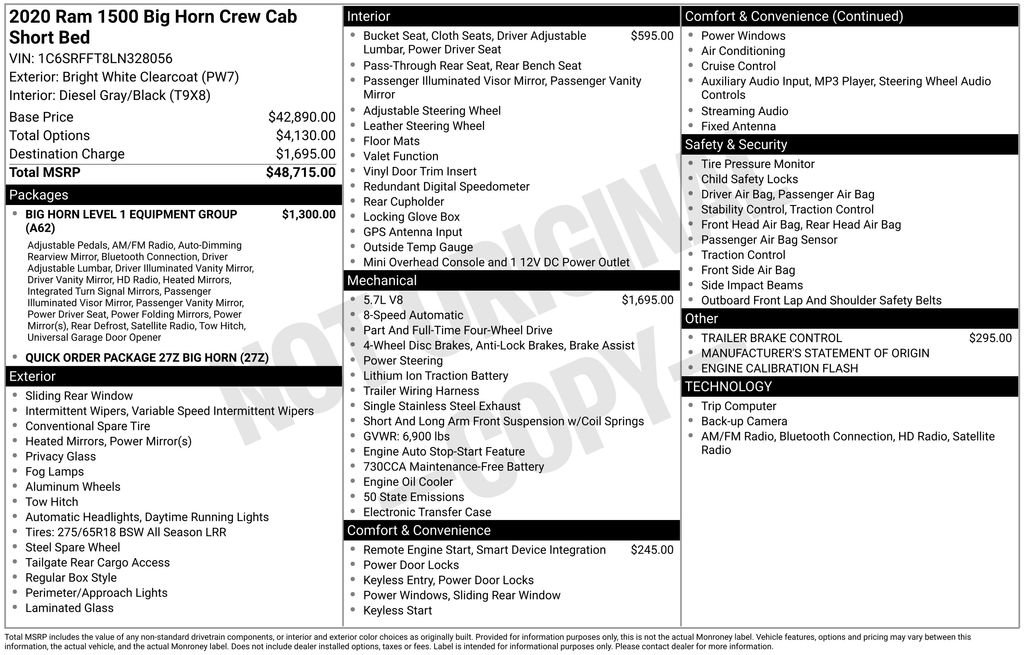 Used 2020 RAM 1500 Big Horn image 14