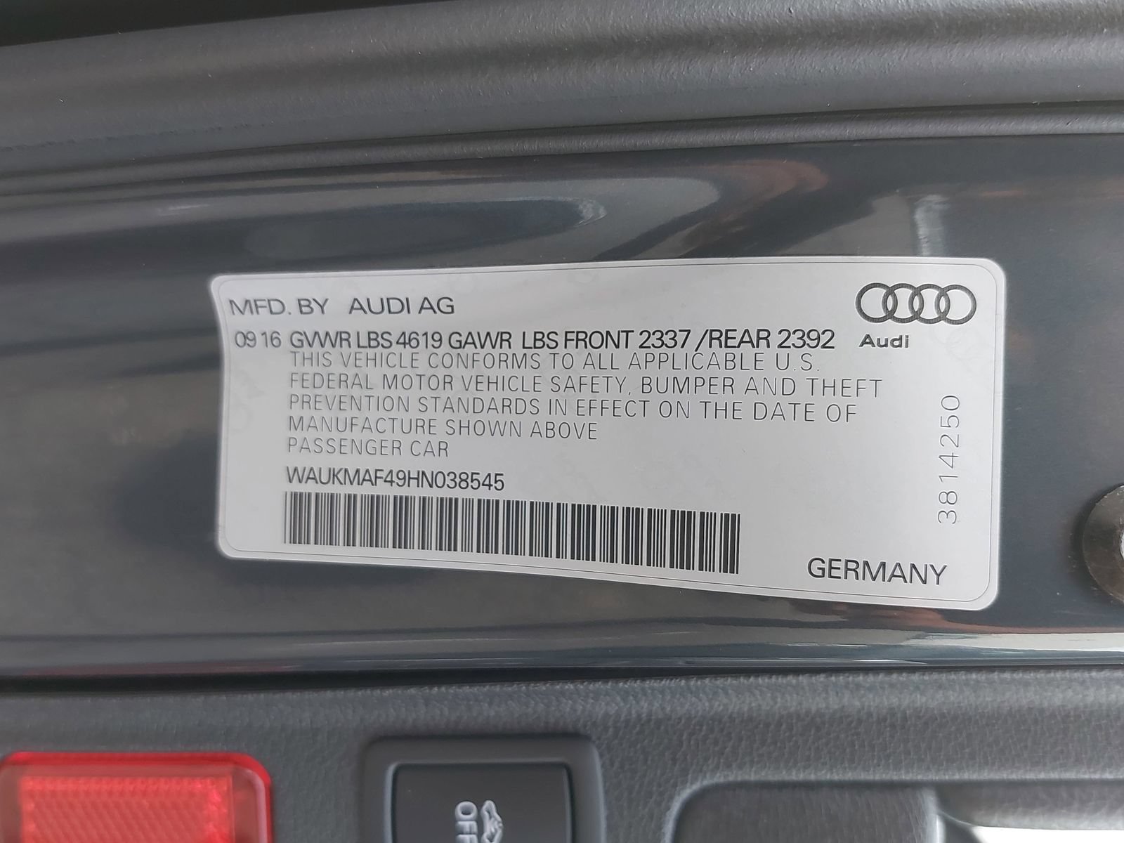 Used 2017 Audi A4 2.0T Ultra Premium w/ Convenience Package FWD image 41