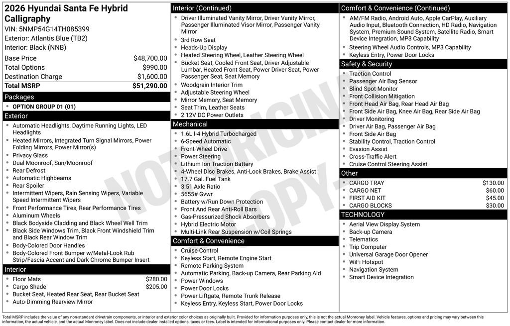 Used 2026 Hyundai Santa Fe Calligraphy FWD image 7