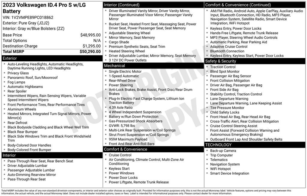 Used 2023 Volkswagen ID.4 Pro S image 2