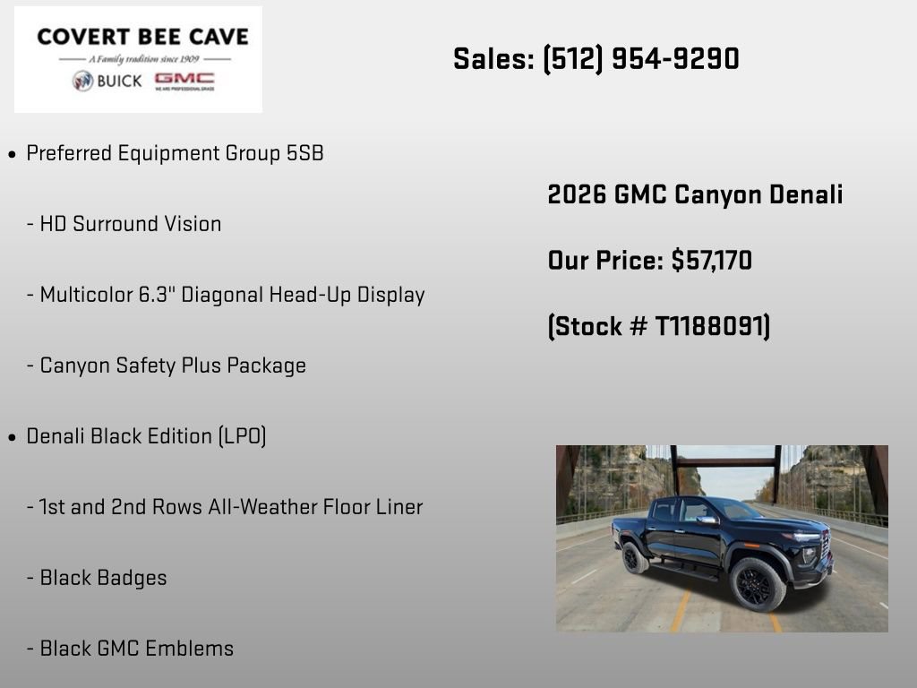New 2026 GMC Canyon Denali w/ LPO, Denali Black Edition AWD/4WD image 30
