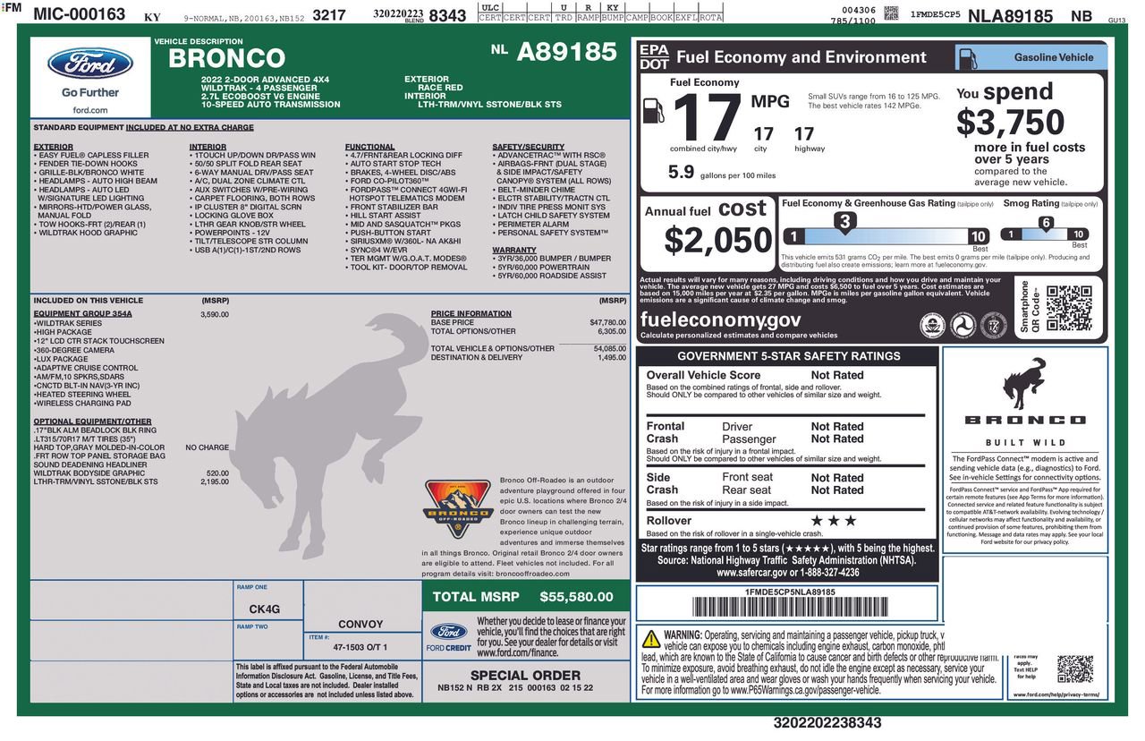 Used 2022 Ford Bronco Wildtrak image 46