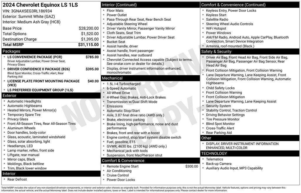 Certified 2024 Chevrolet Equinox LS w/ LS Convenience Package AWD/4WD image 40