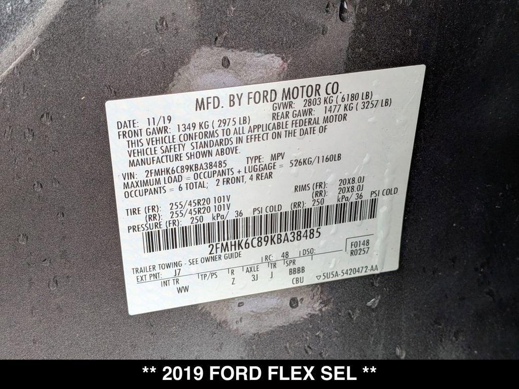 Used 2019 Ford Flex SEL w/ Equipment Group 202A image 30