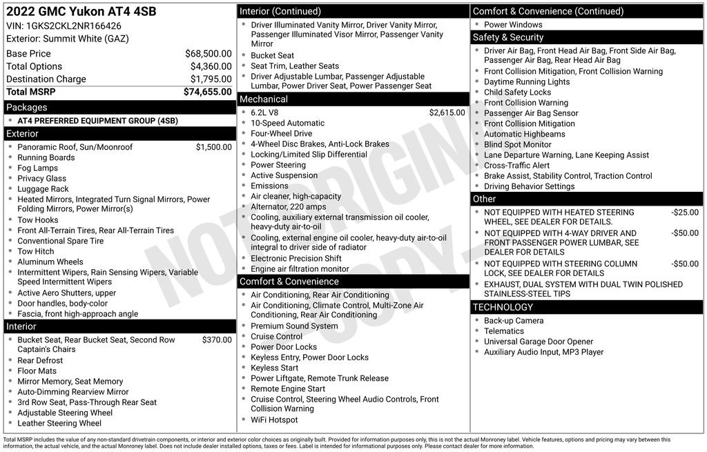 Used 2022 GMC Yukon AT4 image 27