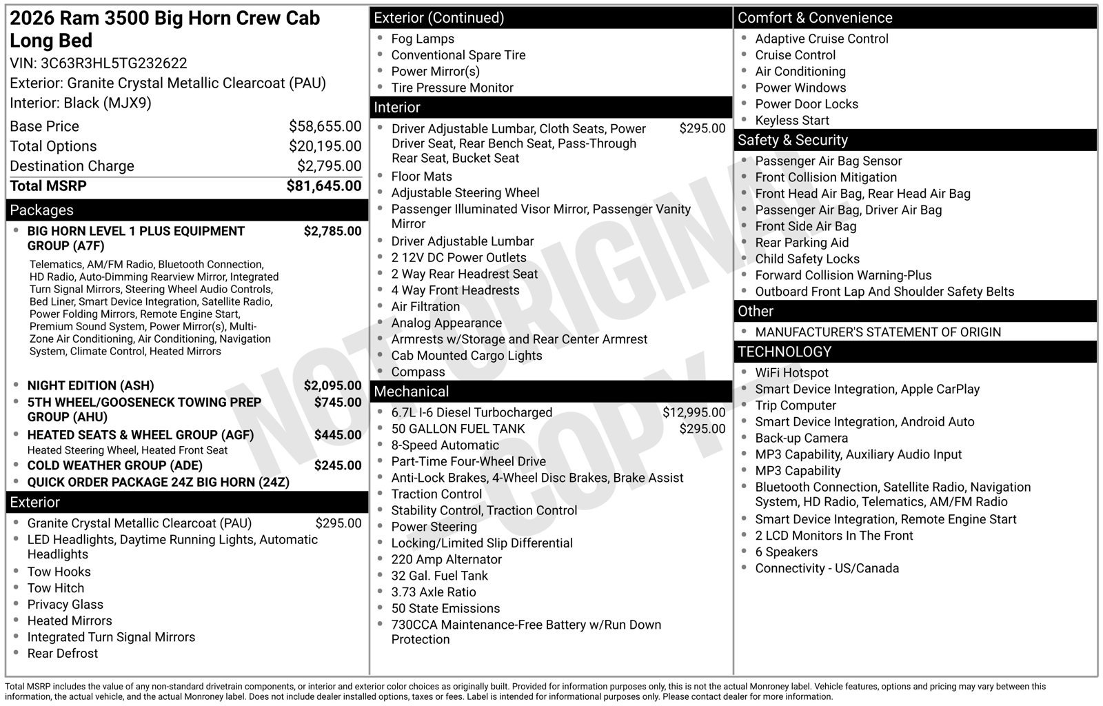 Certified 2026 RAM 3500 Big Horn AWD/4WD image 34