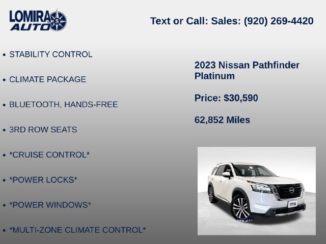 Used 2023 Nissan Pathfinder Platinum AWD/4WD image 8
