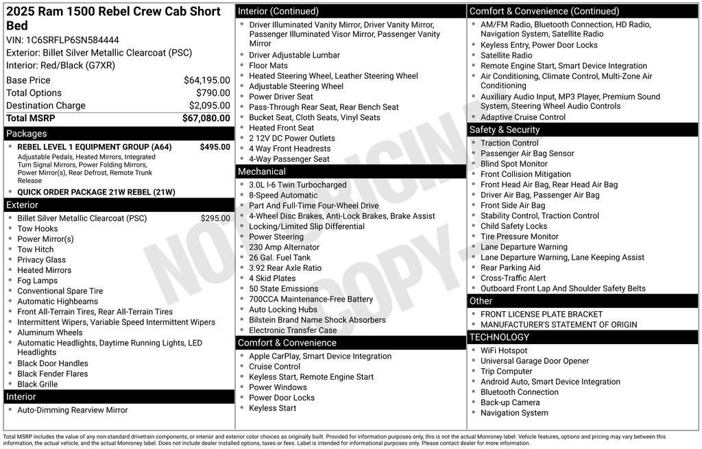Used 2025 RAM 1500 Rebel w/ Rebel Level 1 Equipment Group image 47