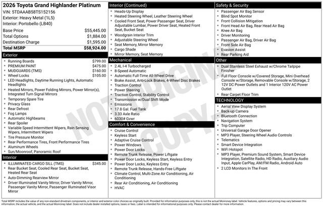 New 2026 Toyota Grand Highlander AWD image 2