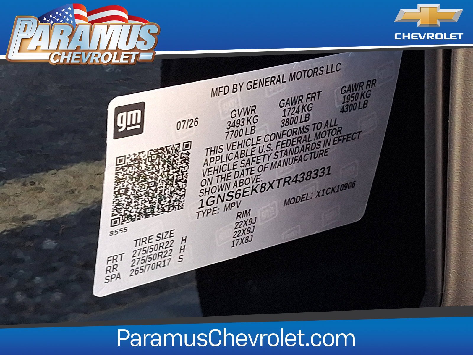 New 2026 Chevrolet Suburban RST w/ RST Capability Package AWD/4WD image 16