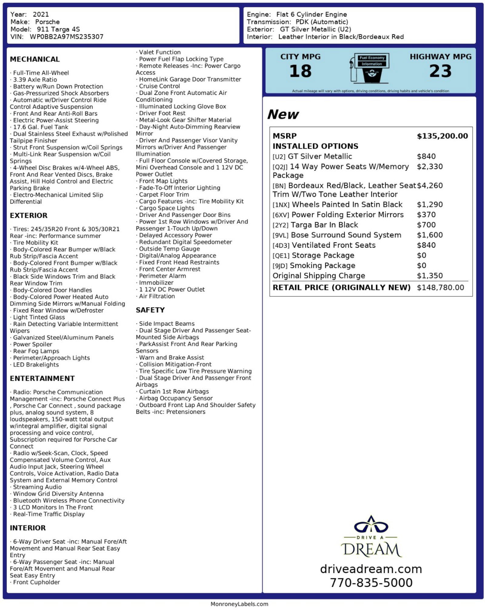 Used 2021 Porsche 911 Targa 4S image 56