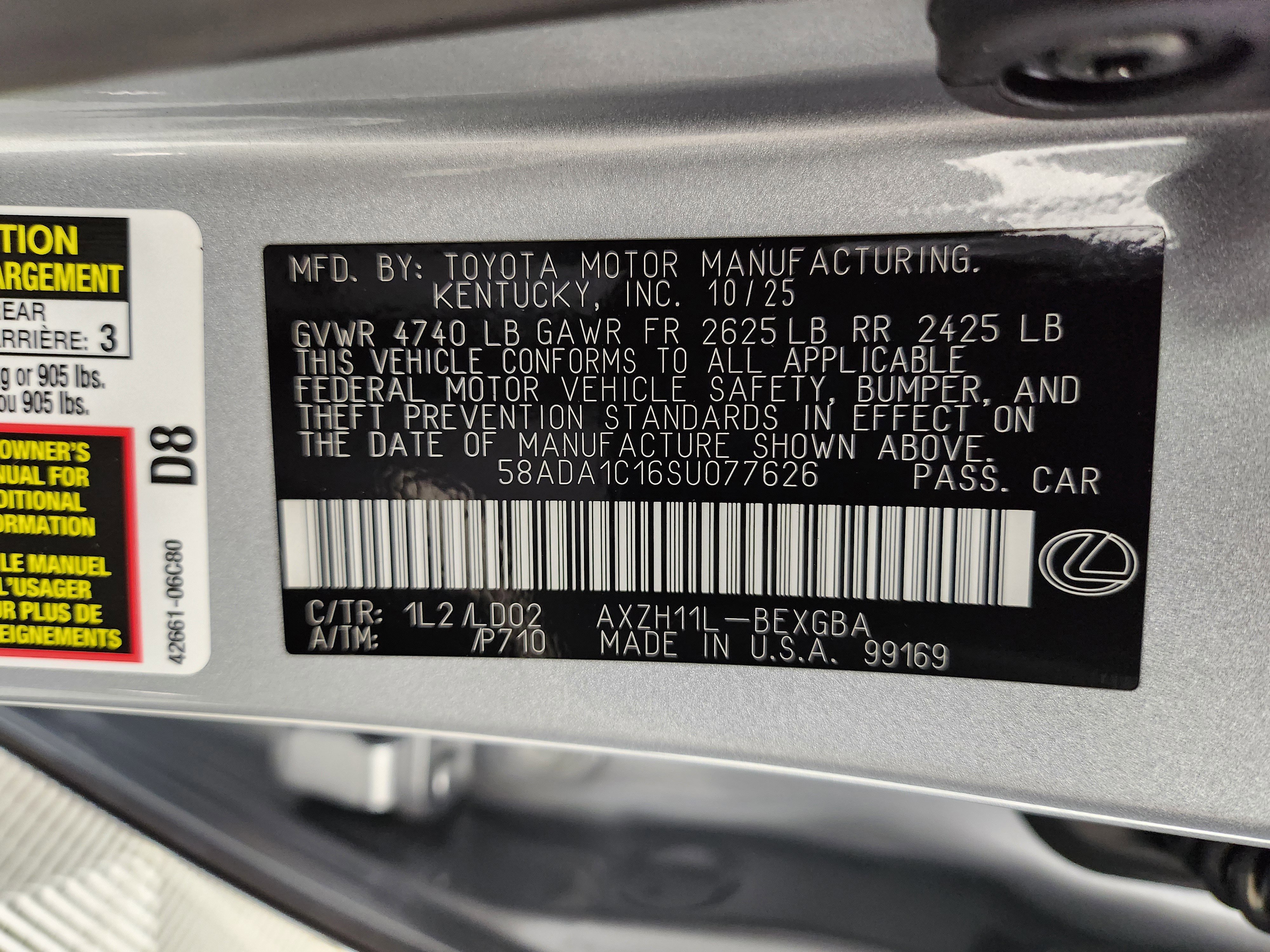 New 2025 Lexus ES 300h w/ Premium Package image 38