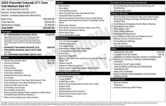 Certified 2023 Chevrolet Colorado Z71 w/ Z71 Convenience Package 2 image 34