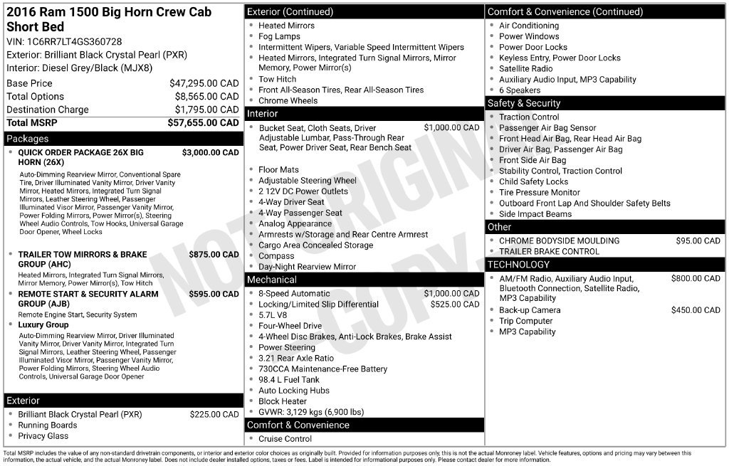 Used 2016 RAM 1500 Big Horn AWD/4WD image 10
