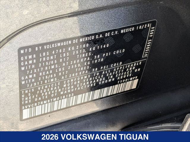 Certified 2026 Volkswagen Tiguan S FWD image 24