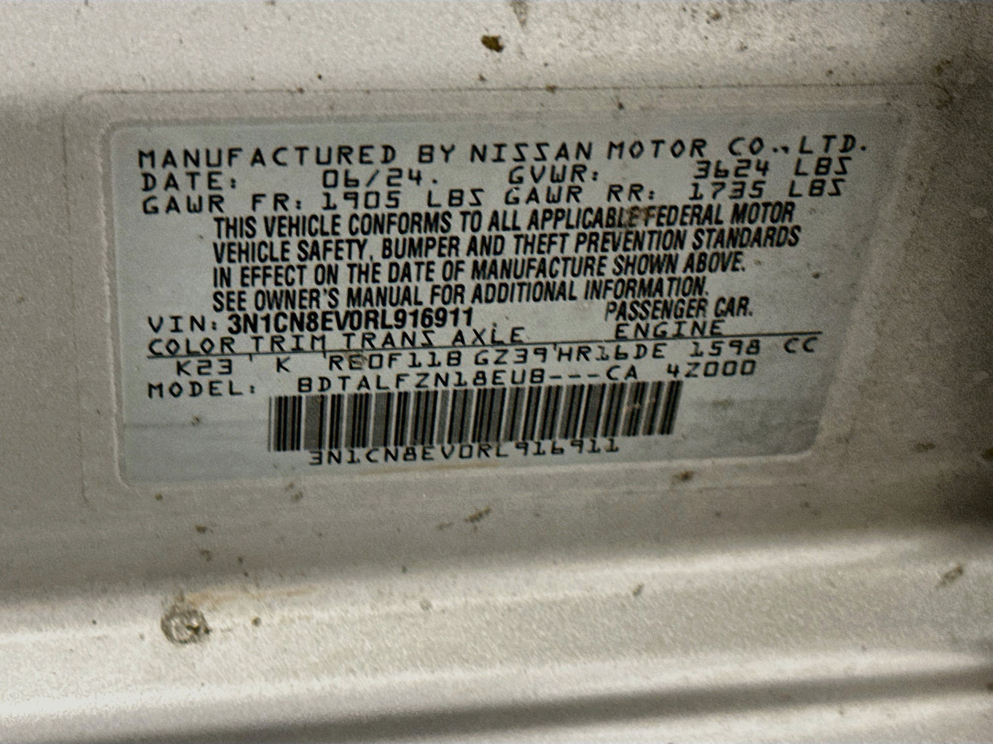 Used 2024 Nissan Versa SV FWD image 12