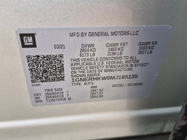 Used 2021 Chevrolet Traverse LT w/ LPO, Floor Liner Package FWD image 15