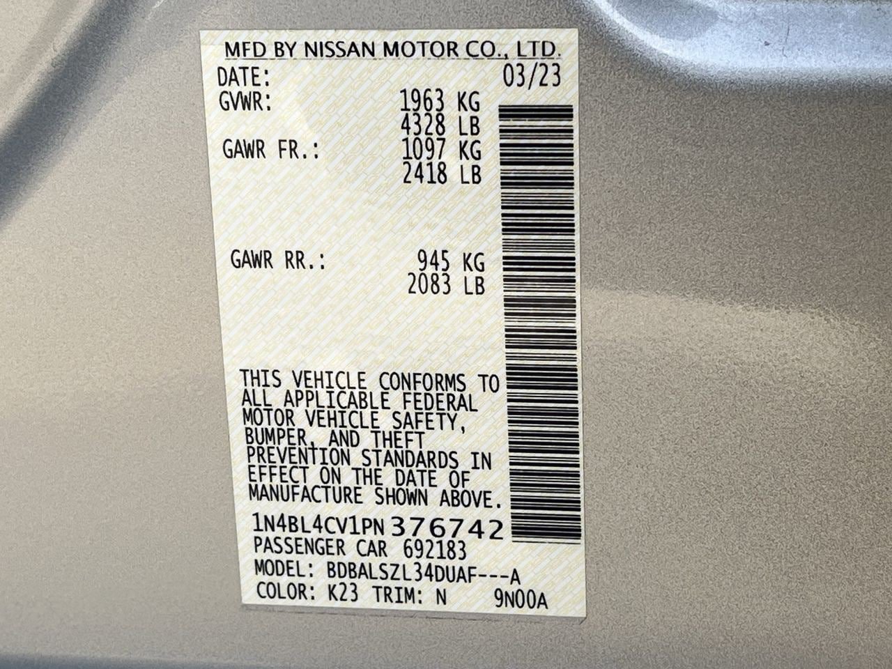 Used 2023 Nissan Altima 2.5 SR w/ SR Premium Package FWD image 29