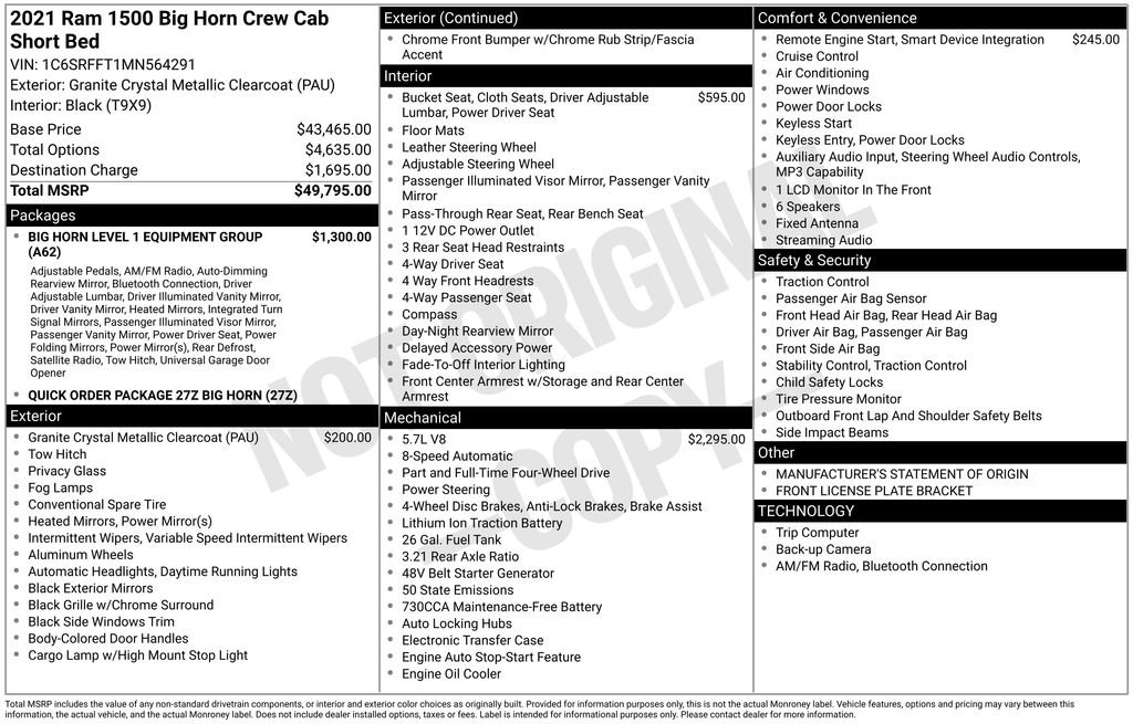 Used 2021 RAM 1500 Big Horn image 2