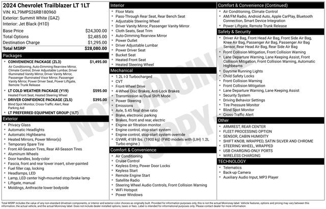 Used 2024 Chevrolet TrailBlazer LT w/ Convenience Package image 26