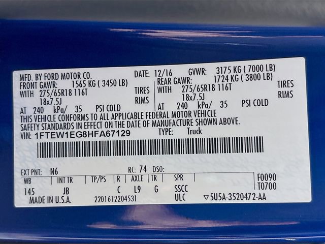 Used 2017 Ford F150 XLT w/ Equipment Group 302A Luxury AWD/4WD image 31