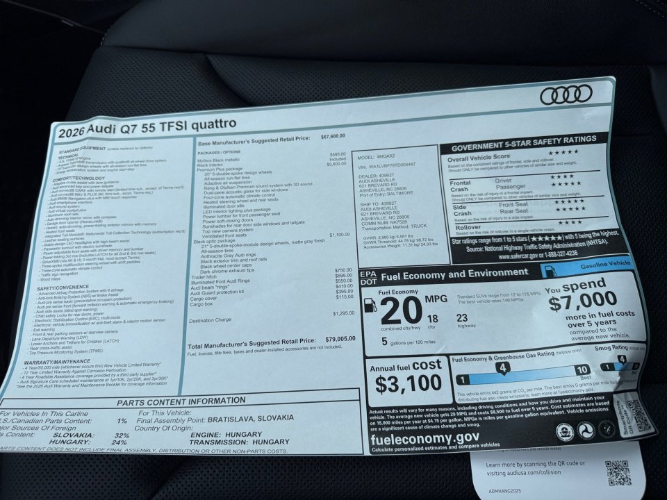 New 2026 Audi Q7 3.0T Premium Plus image 33