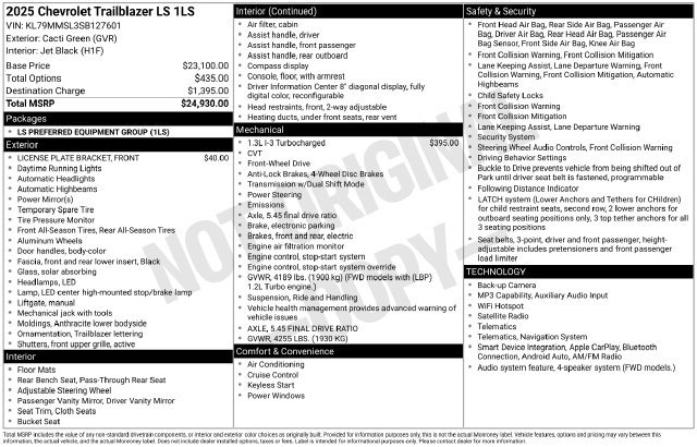 Used 2025 Chevrolet TrailBlazer LS FWD image 31