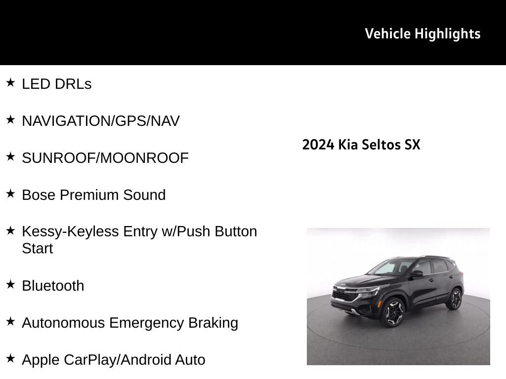 Used 2024 Kia Seltos SX w/ SX Sunroof Package AWD/4WD image 32