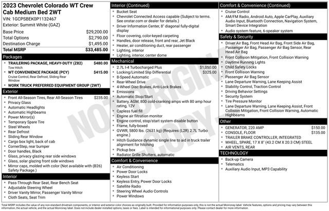 Certified 2023 Chevrolet Colorado W/T RWD image 36
