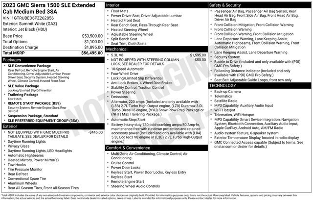 Used 2023 GMC Sierra 1500 SLE AWD/4WD image 65
