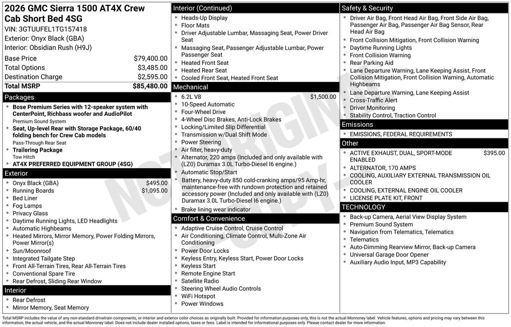 New 2026 GMC Sierra 1500 AT4X image 25