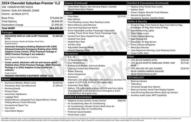 Used 2024 Chevrolet Suburban Premier AWD/4WD image 7