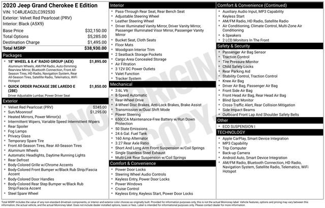 Used 2020 Jeep Grand Cherokee Laredo w/ 18" Wheel & 8.4" Radio Group image 15